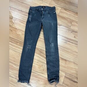 Dark Grey Hudson Distressed Jeans